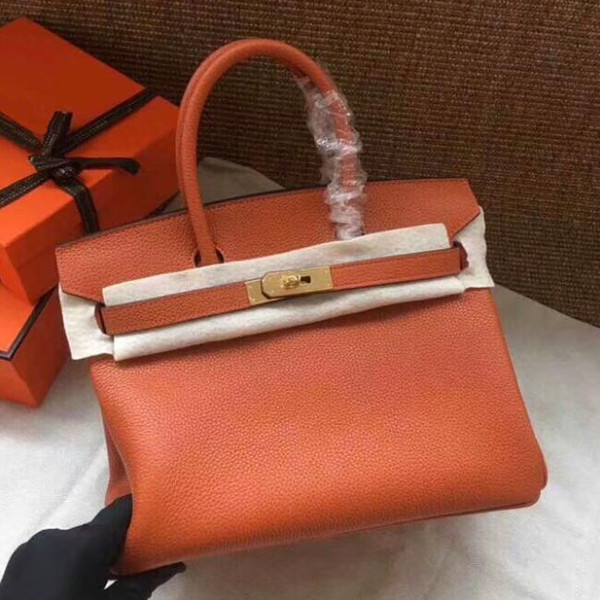 Quality Iconic Berkin 25-30-35cm Taurillon Calfskin Leather Totes Bags,Turn lock closure,Double Top Handles,Come with Dust Bag