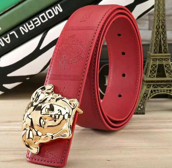 Belt male leather green young people automatic belt buckle menThe real thing pure cowhide business leisure middle-aged belt trend