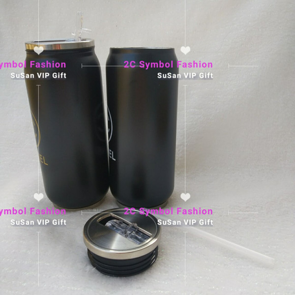 Fashion brandCups stainless steel tumblers Vacuum Insulated Sports straw water bottle Metal mouth Mugs with Lid Vacuum Cup
