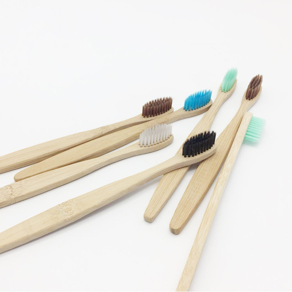Environmentally friendly bamboo and wood toothbrush hotel bamboo soft hair original ecological thick crank bamboo toothbrush