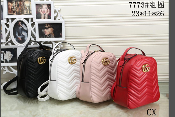 2019 High quality new design fashionable women's multi-color backpack charm messenger bag luxury G G manufacturers promotion free freight