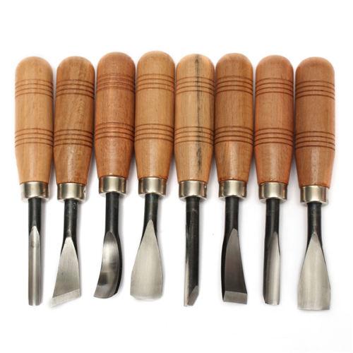 8 pieces Wood Graver Wood carving Knife Chisel Wood Carving Outdoor Hand Tool