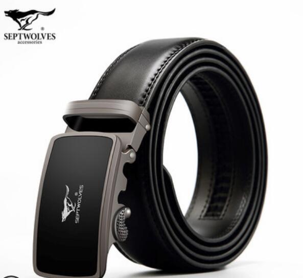 Men's leather automatic buckle Korean version of men's versatile belt belt cowhide simple youth belt hipster