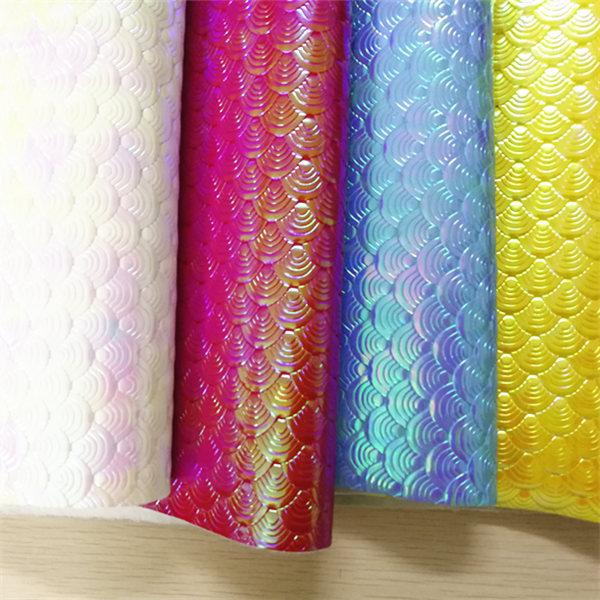 7.6*12inch 10pcs/set hologram synthetic leather fabric for DIY accessories