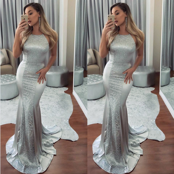 Free postage 2019 European and American foreign trade new dress burst paragraph sexy sleeveless dress slim dress