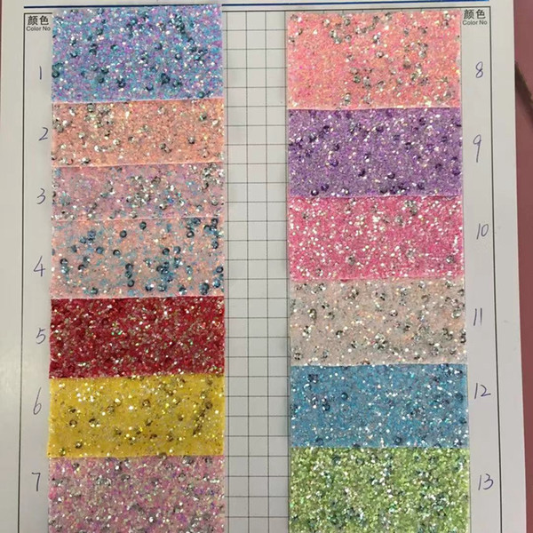 Glitter PU leather shinning leather for handbags shoes hats and hairhow fabric