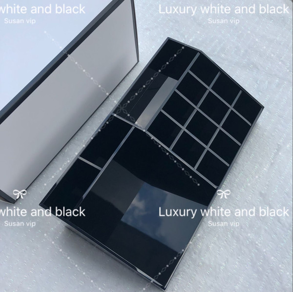 CC Classic Acrylic Black Lipstick Multifunctional Display Stand Cosmetics Case Tool Fashion Organizer Accessories Storage Boxes & Gift Boxes
