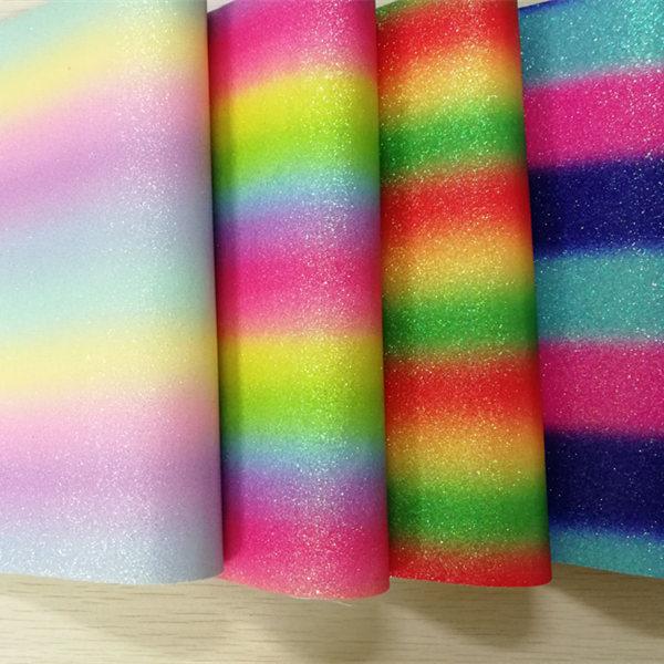 7.6*12inch 10pcs/set print ombre synthetic leather fabric for DIY accessories