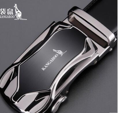 Belt male leather green young people automatic belt buckle men pure cowhide business leisure middle-aged belt trend