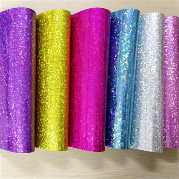 7.6*12inch 10pcs/set shiny hologram sequin vinyl fabric synthetic leather fabric