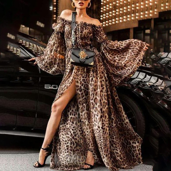 Free postage ins explosion models Europe and the United States sexy word collar leopard three colors