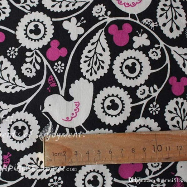 138cm width Cartoon Pattern flower check Cotton fabric for diy cloth,clothing/pillow/handbag/bed special purpose fabrics