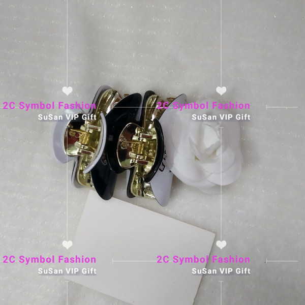 New~ 9x5CM Luxury Hair Claw inspired CC for Ladys collection Item Fashion Acrylic Hair Accessories rhinestone fashion graved letters VIP gi