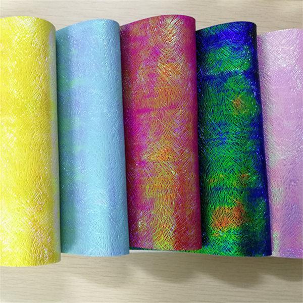 7.6*12inch 10pcs/set shiny hologram stone vinyl fabric