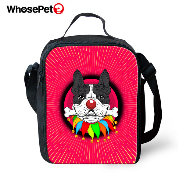 WHOSEPET Portable Insulation Bags for Kids Tote Women Spring Tour Picnic Bags Cooler Cartoon Dog Rock Lunch