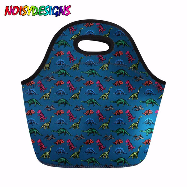 Women Thermal Cooler Lunch Bag Animals Dinosaurs Pattern Hand Tote Lady Picnic Travel Meal Bags Storage mochilas infantil