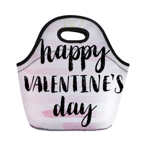 THIKIN 3D Prints Valentine Gift Women Handbag Insulation Package Portable Bags Picnic Insulation Lunch Box Tote for Women