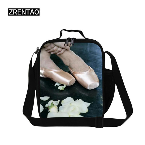 Fashion Lunch Cooler Bags With Shoulder Straps For Preschool Child Bst School Supplies Lunchbox Kindergarten Kids Ballet Prints