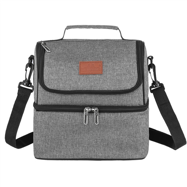 New Double layer 9L Insulated Thermal Cooler Lunch box bag for work Picnic bag Bolsa termica loncheras para mujer for student