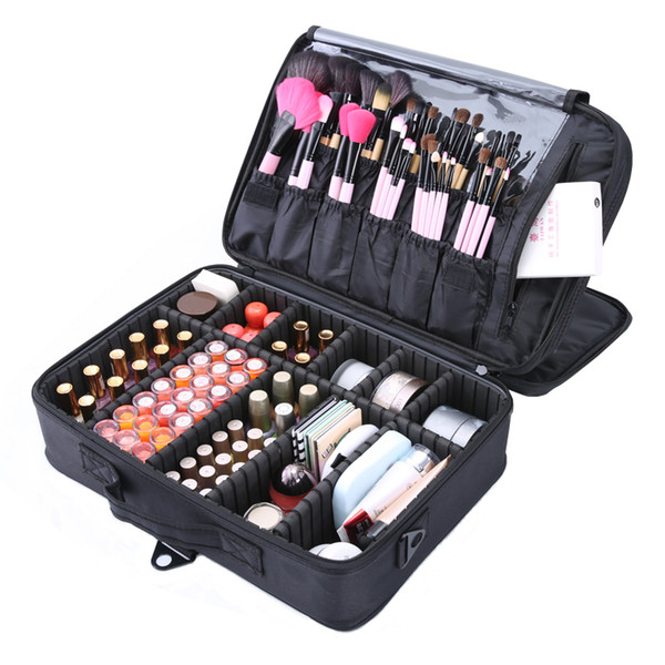 2019 Professional Bag Women Cosmetic Bags&case High Quality Oxford Female Korean Makeup Box Large Capacity Wash Bags J190612