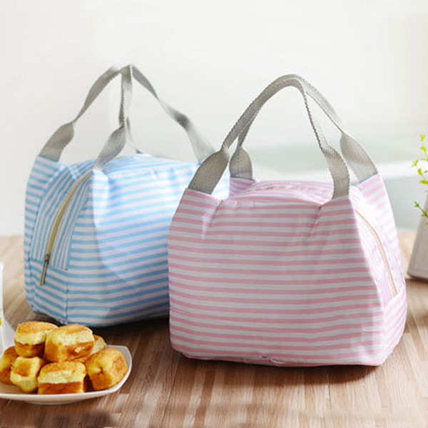 Portable Insulated Oxford Cloth Lunch Bag Thermal Picnic Lunch Bags For Women Kids Men Print Box Bag Tote 5Colors