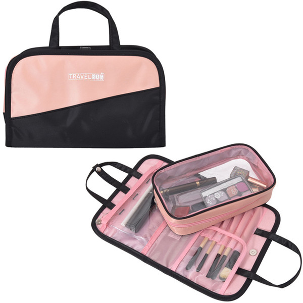 Detachable Makeup bag for Women High Capacity cosmetic bag for Ladies Polyester Cosmetic Travel Bag Toiletry Storage Pouch Drop Shipping