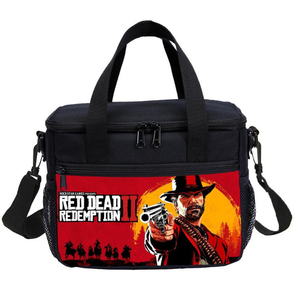 Game Red Dead Redemption For Kids Boys Men Thermal Insulation Bag Picnic Backpack Long Cooler Bag Ice Storage Container