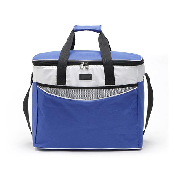 Cooler Zipper Lunch Bag Portable Large Capacity Outdoor Picnic Oxford Cloth Storage Fruits Thermal Insulated Handle Drinks