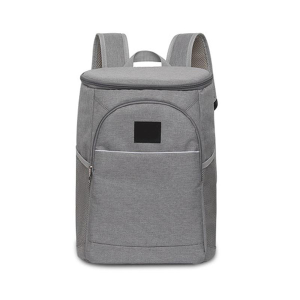 18L Hand Bag Zipper Picnic Backpack Lunch Tote Unisex Large Capacity Storage Wine Cooler Insulated Travel Oxford Fabric