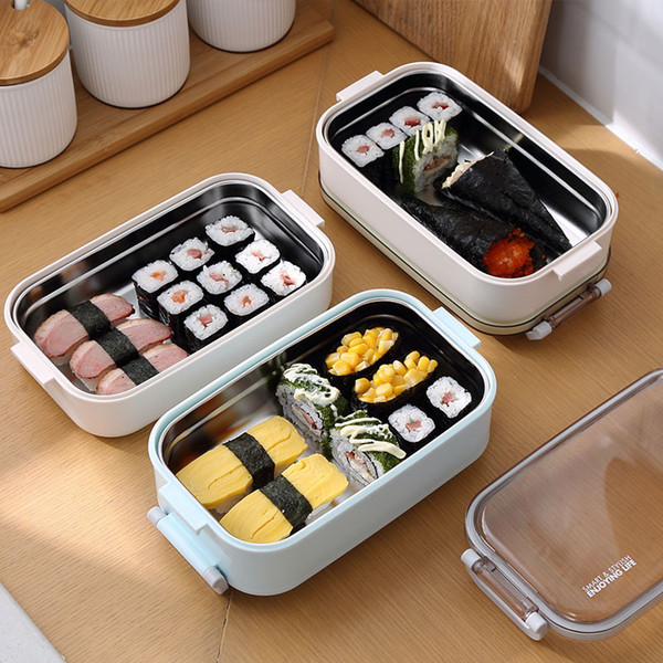 304 Stainless Steel Insulated Container Lunch Box Freshness Box Students Adult Portable Car Mounted Office Double Layer Lunch Bo