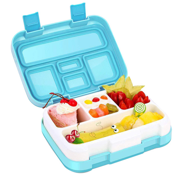 Kitchen Lunch Box Multiple Grids Clamshell School Bento Dinnerware Kids Container Rectangular Student Storage Children