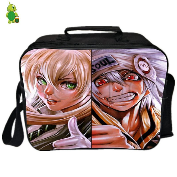 Soul Eater MAKA Soul Eater Split Lunch Bag Fresh Keeping Cooler Bag Insulation Thermal Lunch Ice pack Women Men Picnic