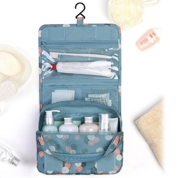 2018 Hanging Travel Cosmetic Bag Women Zipper Make Up Bags Polyester High Capacity Makeup Case handbag Organizer Storage Wash Bag