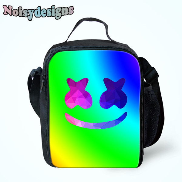 NOISYDESIGNS Children Lunch Bag Famous Marshmello Printing Portable Functional Thermal Lunchbox Cooler Insulated Bags Picnic Bag