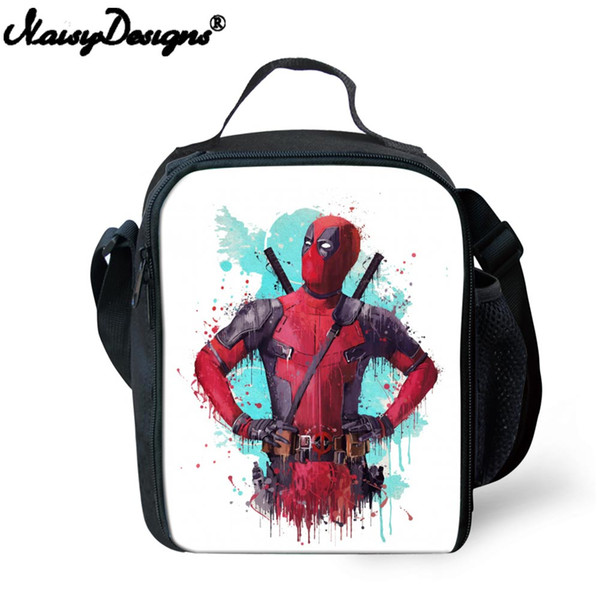 3D Children Lunch Bag Famous Cartoon Deadpool Comics Superheros Portable Thermal Lunchbox Cooler Insulated Bags Picnic Bag