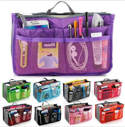 Makeup Organizer Travel Purse Fashion Bag In Bags Handbag Tote Insert Storage Bags Dual Bag Pouch Mp4 Phone Cosmetic Tidy Bag B1344