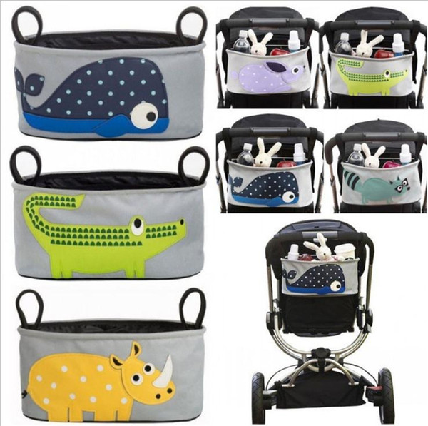 Baby Stroller Bag Diaper Organizer Hanging Basket Maternity Mummy Bag Baby Waterproof Folding Nappy Bags With Large Capacity D73