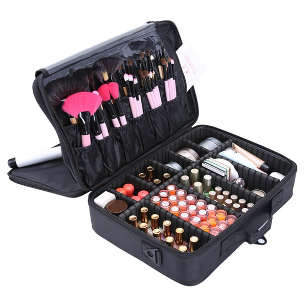 New Fashion Women Cosmetic Bag Travel Makeup Organizer Female Lady Professional Make Up Box Cosmetics Box Pouch Bags Beauty Case #214635