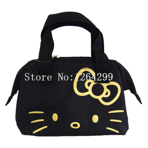 New Fashion Hello Kitty Girls Woman Oxford Aluminum foil Theraml Cooler Lunch Bags Kids Handbags For Children