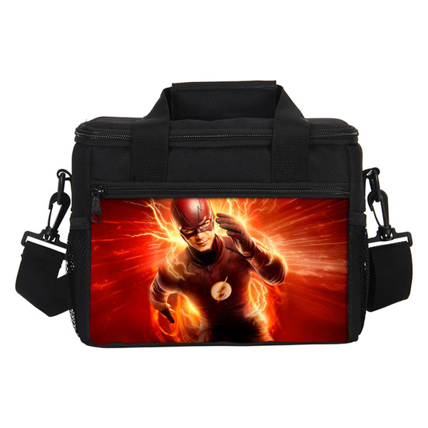 2019 Cool Lunch Bags The Flash Prints Thermal Bag Super Man Small Lunch Box for Kids Boys Storage Container