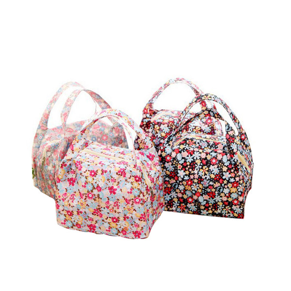 Colorful Waterproof Picnic Bag Thick Insulation Lunch Bag Handbag Canvas Lunch Box