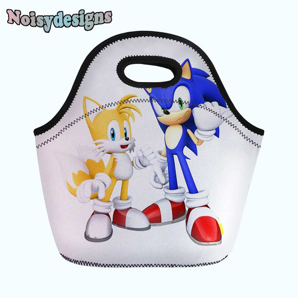 3D Sonic the Hedgehog Game Printed Women Lunch Bag Polyester Picnic Tote Men Insulated Female Office Warm Meal Bags Lunch Bag