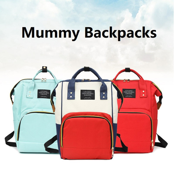 Mummy Backpacks 7 Colors Baby Nappy Diaper Backpack Multi Large Capacity Portable Mother Maternity Storage Bags 50pcs K258