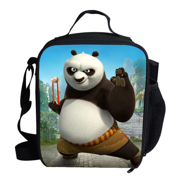 Hot Christmas Gifts For School Children Lunch Bag For Kids Cartoon Kung Fu Panda Lunch Bag Thermal Insulated Boys Girls