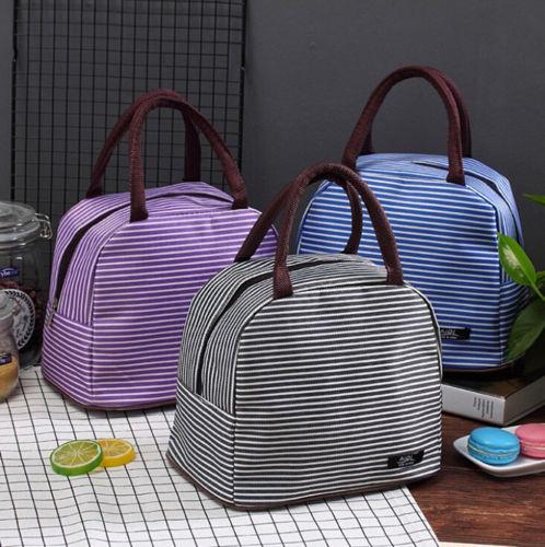 Hot Solid Lunch Bags Cooler Insulated Canvas Picnic Portable Lunch Bag Box for unisex Thermal