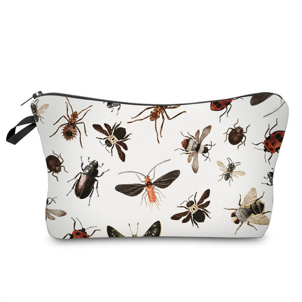 Fashion Animal Bee Cosmetic Bags Make Up Bag For Brush Travel Toiletry Organizer Bag Women Storage Pouch BB142 #284500