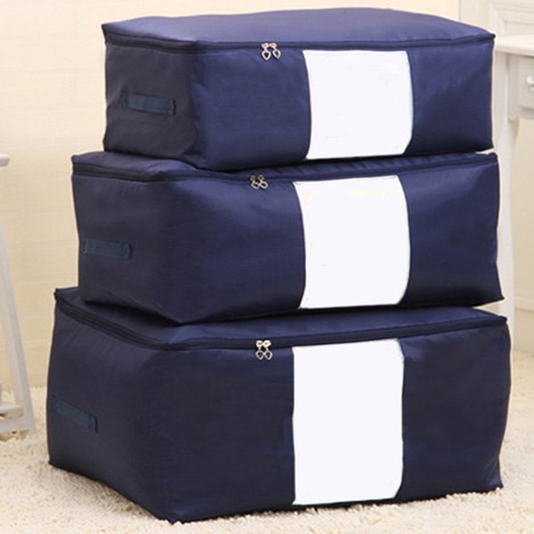 Free Shipping Quilt Storage Bags Oxford Luggage Bags S-XXL Home Storage Organizer Waterproof Wardrobe Clothes Storing Storage Bags 1piece