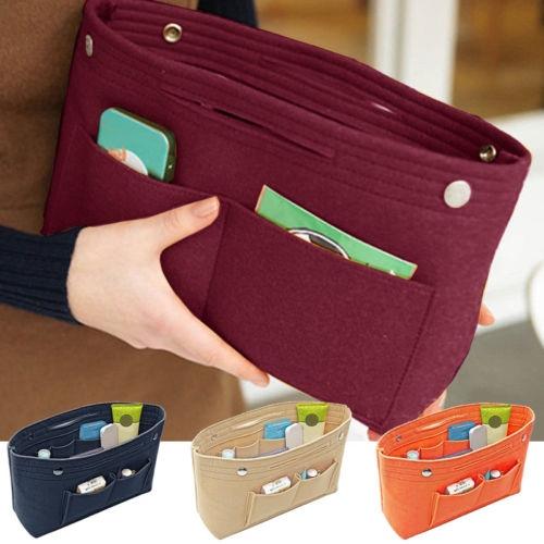 Women Organizer Handbag Travel Bag Insert Liner Purse Organiser Pouch Lady Bag #138478