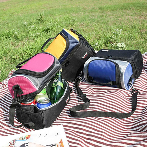 Waterproof 600D Lunch Bag Thermal Insulated Picnic Boxes 6.7L Portable Lunch Bag Family Keep Warm Fruit Storage Cases