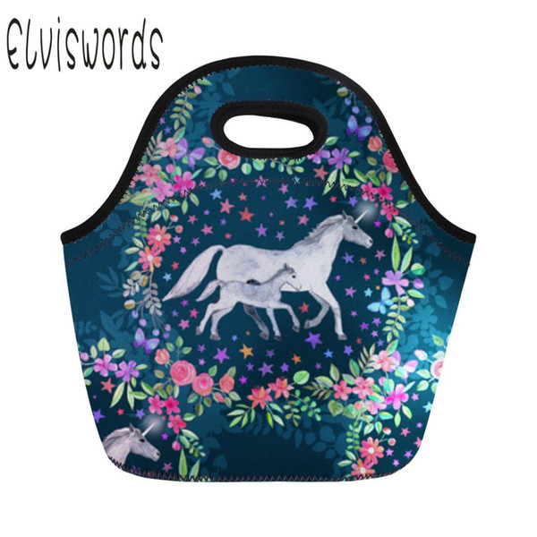 2019 Unicorn Lunch Bag Large Capacity Hand Tote Lady Picnic Travel Meal Bags Park Picnic Lunch Box